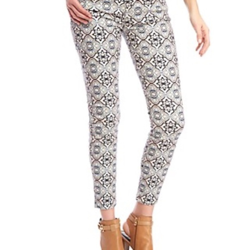 EUC 7 For All Mankind The Ankle Skinny Jeans Mirage Mosaic Tile Size 26